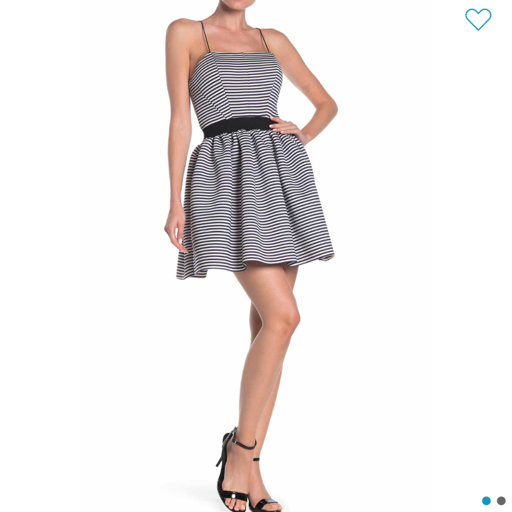 Love Ady Striped Sleeveless Fit & Flare Dress